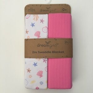 NEW Baby Blankets Pink Starfish Seashells Multipurpose Baby Gift | DreamGro
